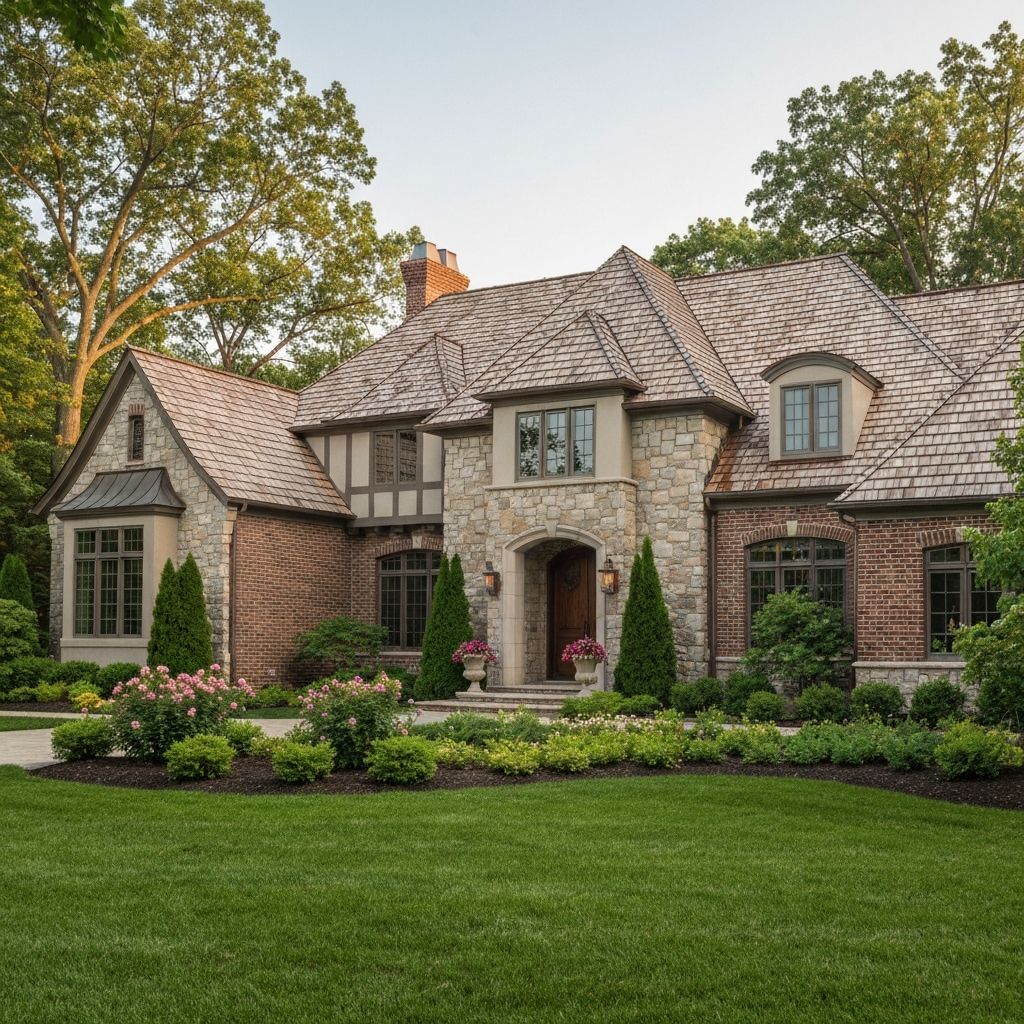 Natural cedar shake roof installation on a Barrington estate home