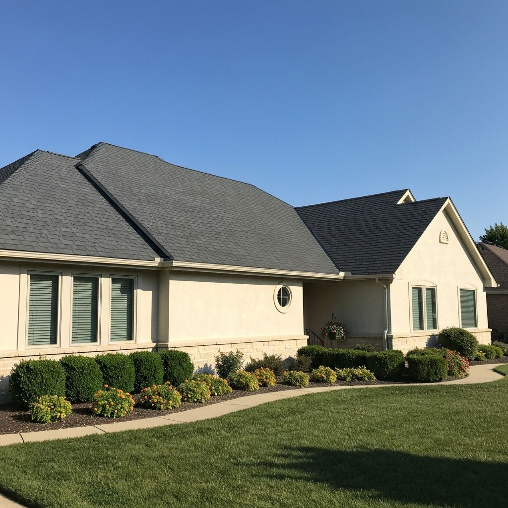 Synthetic shake re-roof on a modern Lake Zurich home