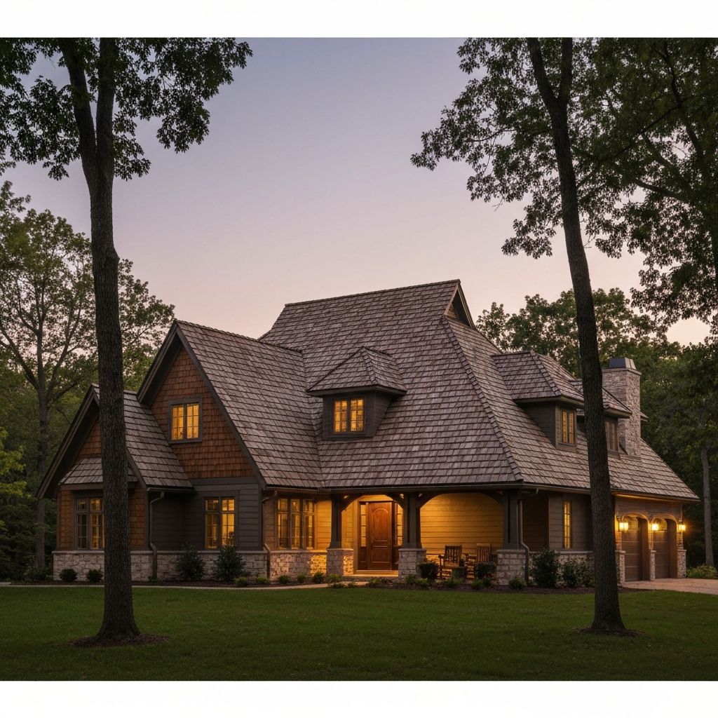 Synthetic shake roof on a craftsman estate home in Inverness, IL